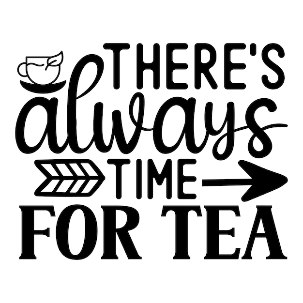 Plik wektorowy plakat, który mówi, że zawsze jest czas na herbatę