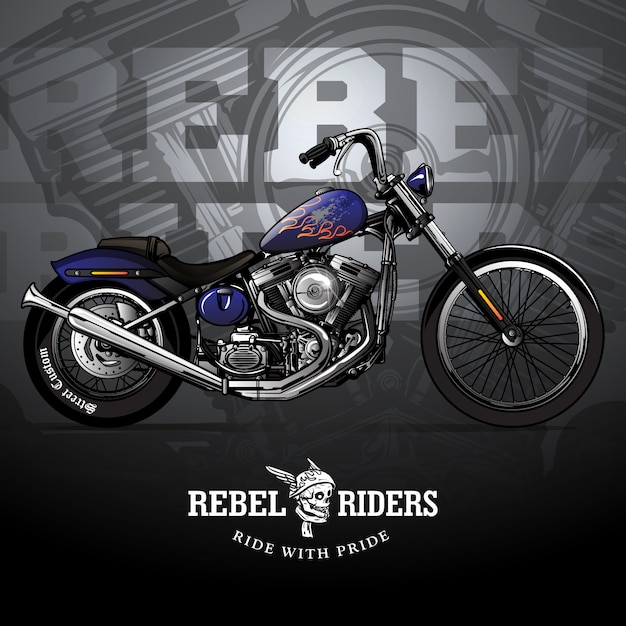 Plakat Motocyklowy Chopper