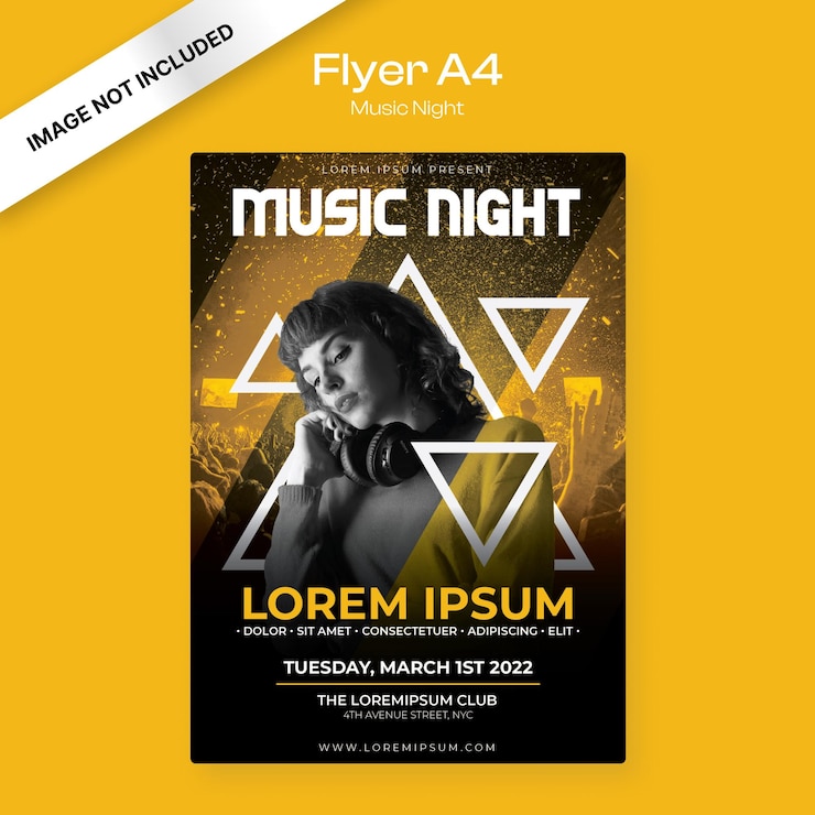 Wektor plakat muzyki z albumu artystów
