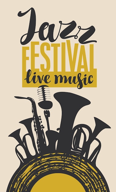 Plik wektorowy plakat na festiwal jazzowy