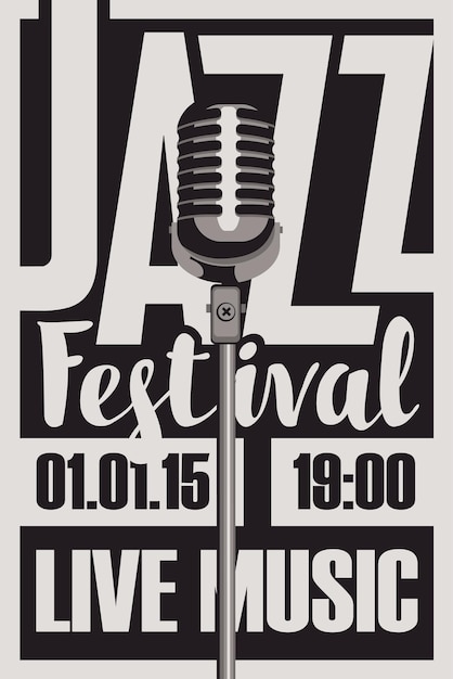 Plik wektorowy plakat na festiwal jazzowy