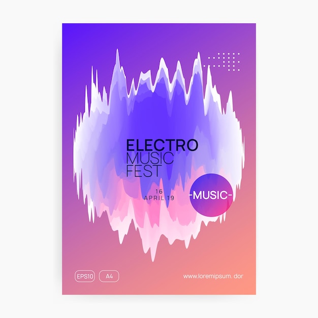 Plakat na letni festiwal i ulotkę muzyczną