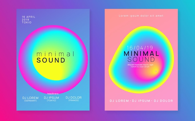 Plakat na letni festiwal i ulotkę muzyczną