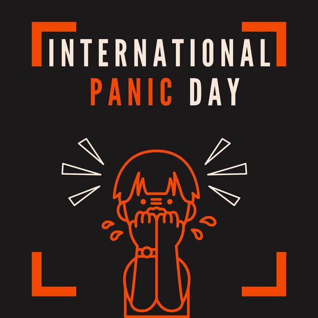Plik wektorowy plakat na międzynarodowy dzień paniki