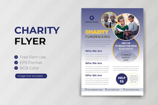 Plik wektorowy plakat na wydarzenie charytatywne dla organizacji charytatywnej projektowania banerów korporacyjnych