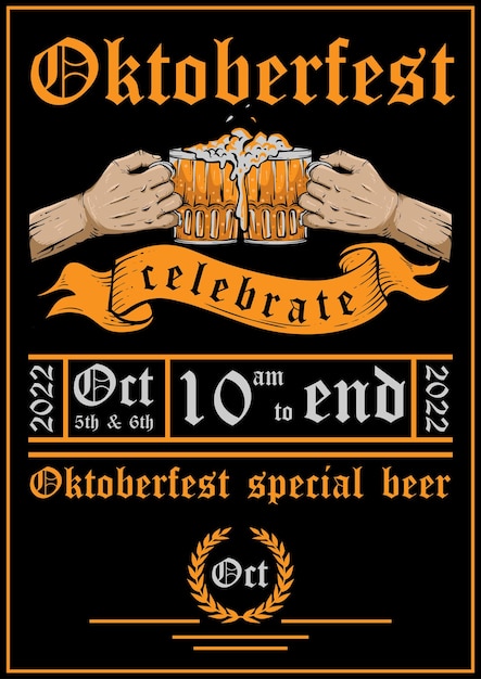 Plakat oktoberfest ilustracja wektorowa sztuki