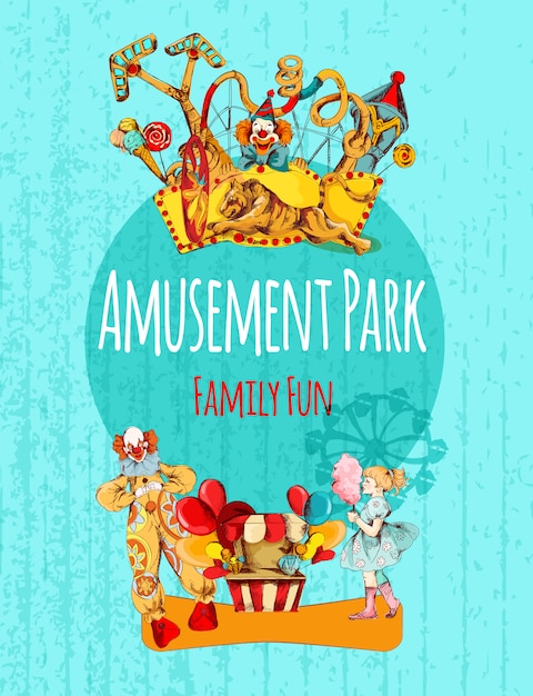 Plik wektorowy plakat parku rozrywki