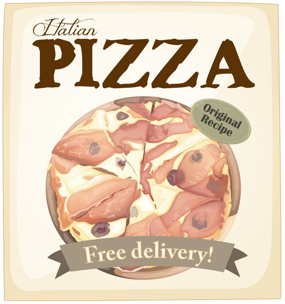Plik wektorowy plakat pizzy