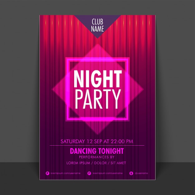 Plakat reklamowy ulotki abstrakcyjny koncert