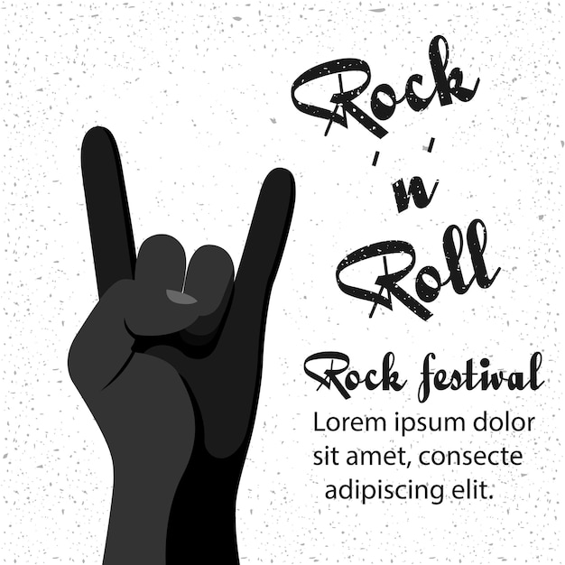 Plik wektorowy plakat rock and rolla