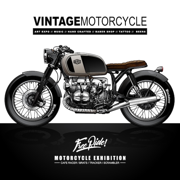 plakat rocznika motocykla