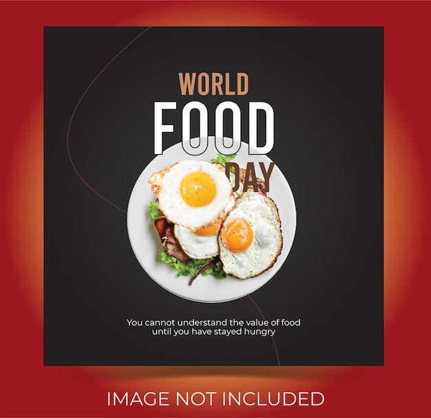 Plakat światowego Dnia żywności W Mediach Społecznościowych Publikuj Kreatywne Reklamy