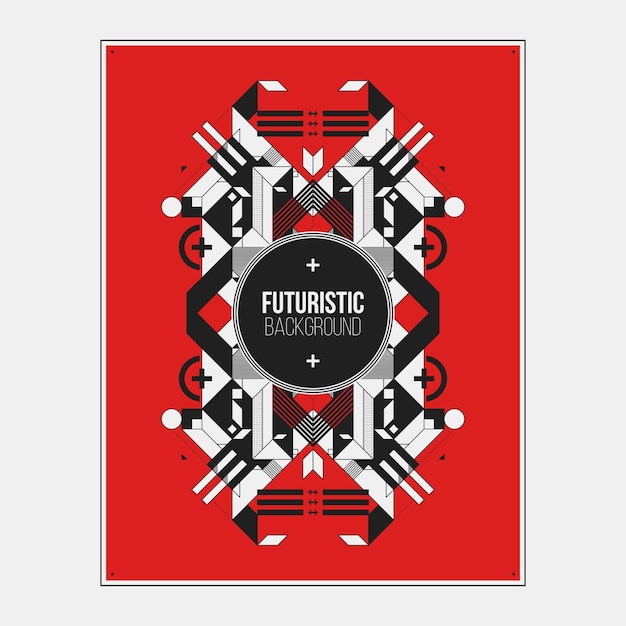 Plakat / szablon projektu wydruku z symetrycznym elementem streszczenie na kolorowym tle.
