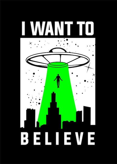 Plik wektorowy plakat ufo belive