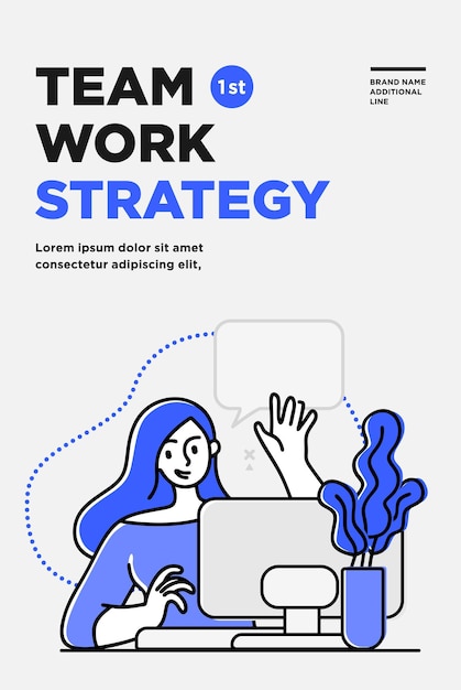 Plakat Ulotki Lub Szablon Projektu Banera Ilustracje Koncepcji Biznesowej Koncepcja Pracy Zespołowej