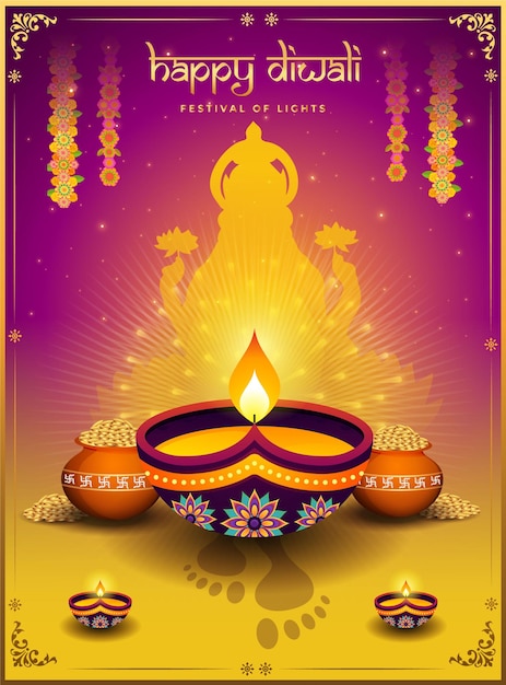 Plik wektorowy plakat wydarzenia diwali