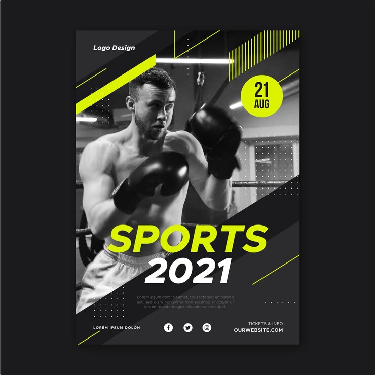 Wektor plakat wydarzenia sportowego 2021