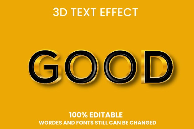 Plakat z dobrym tekstem z dobrym efektem tekstu 3D