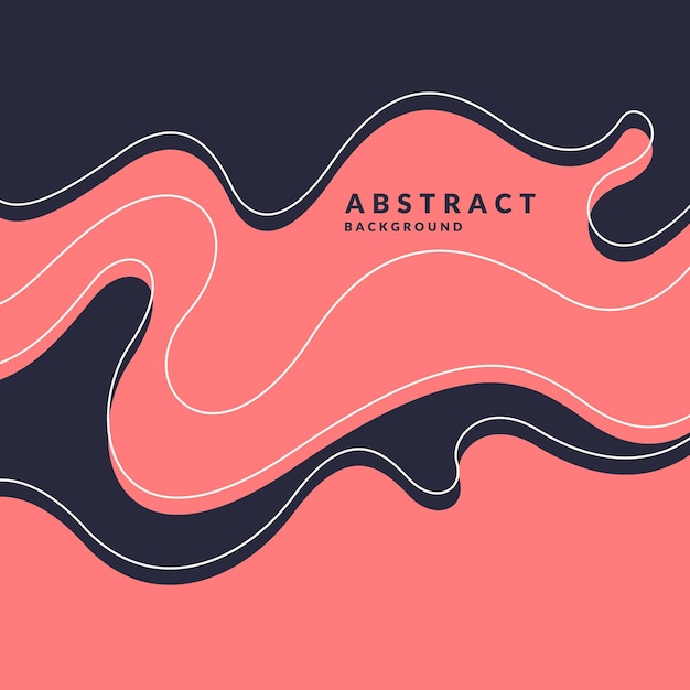 Plakat z dynamicznymi falami ilustracji wektorowych w minimalistycznym stylu abstrakcyjnym tle