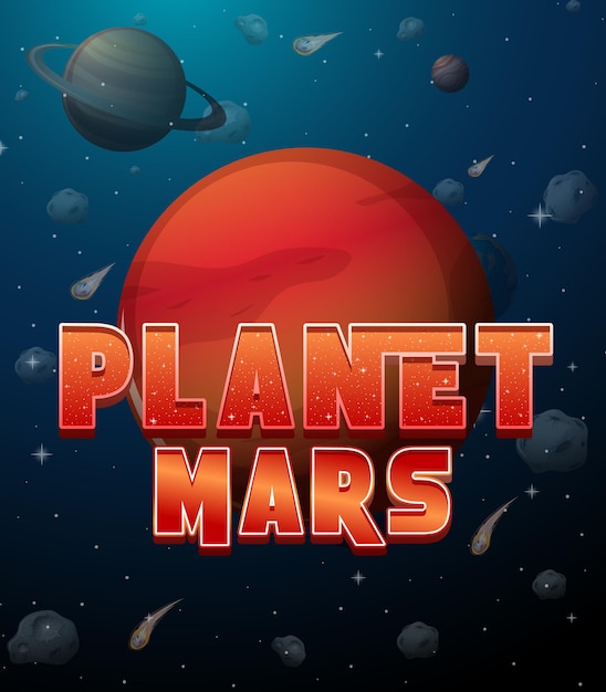 Plakat Z Logo Planety Mars