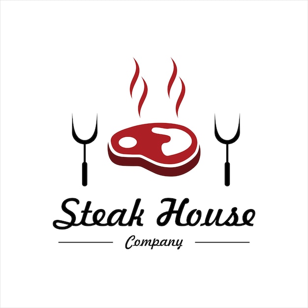 Plakat Z Logo Restauracji Steak House Grill Modne Logo Bbq Z Grillem