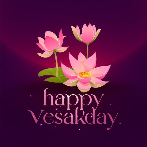 Plakat Z Napisem Happy Vesak Day