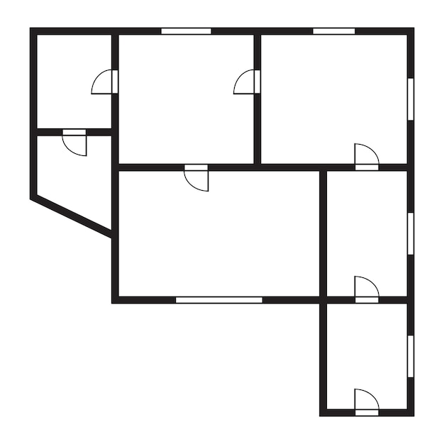 Plan Architektoniczny Mieszkania Widok Z Góry Planu Piętra Wektorowy Plan Projektu Domu Profesjonalny Układ W Formie Rysunku