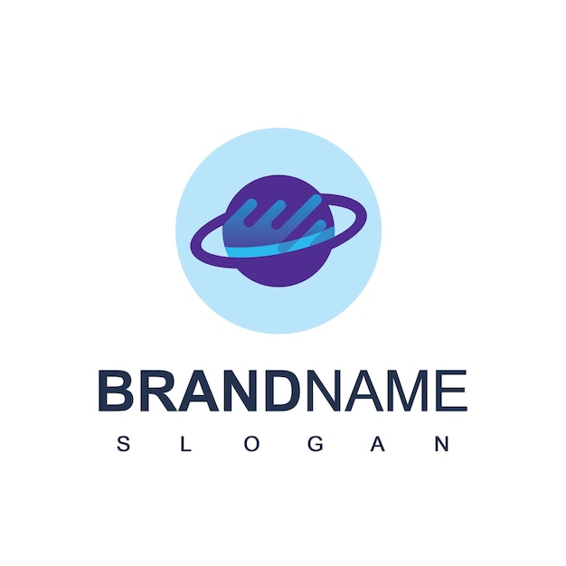 Planet Logo Design Szablon Przestrzeń Ikona