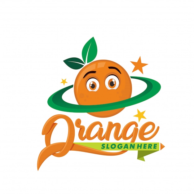 Plik wektorowy planet orange logo maskotka