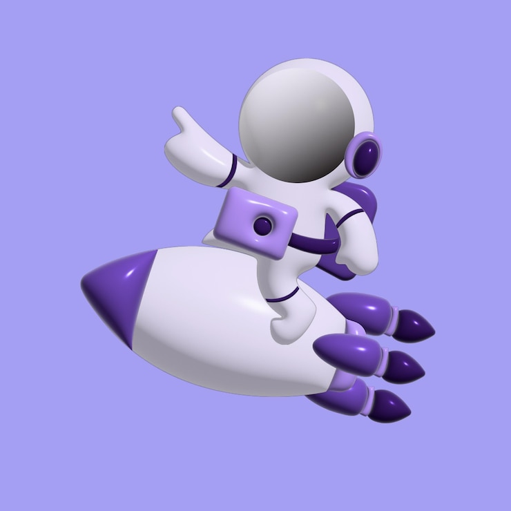 Wektor planeta astronauty i obiekt kosmiczny koncepcja przestrzeni realistyczny styl kreskówki obiektu 3d