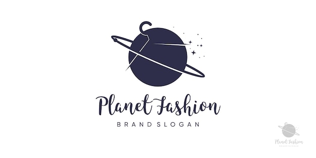 Planeta Moda Ikona Wektor Logo Projekt Z Kreatywną Unikalną świeżą Koncepcją Premium Wektor