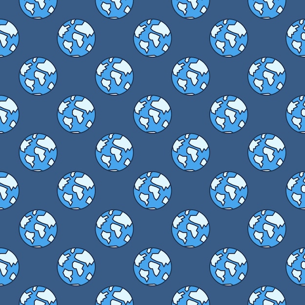 Plik wektorowy planeta ziemia wektor koncepcja niebieski wzór