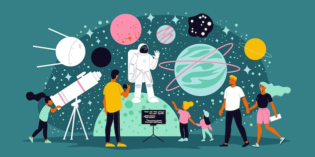 Planetarium Ilustracja Pozioma