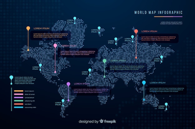 Plansza Mapa świata Ciemny Motyw