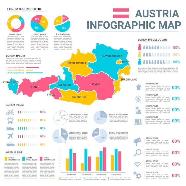 Plansza Płaska Mapa Austrii