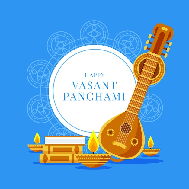 Płaska Gitara Vasant Panchami