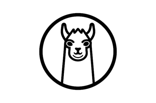 Plik wektorowy płaska ikona alpaki