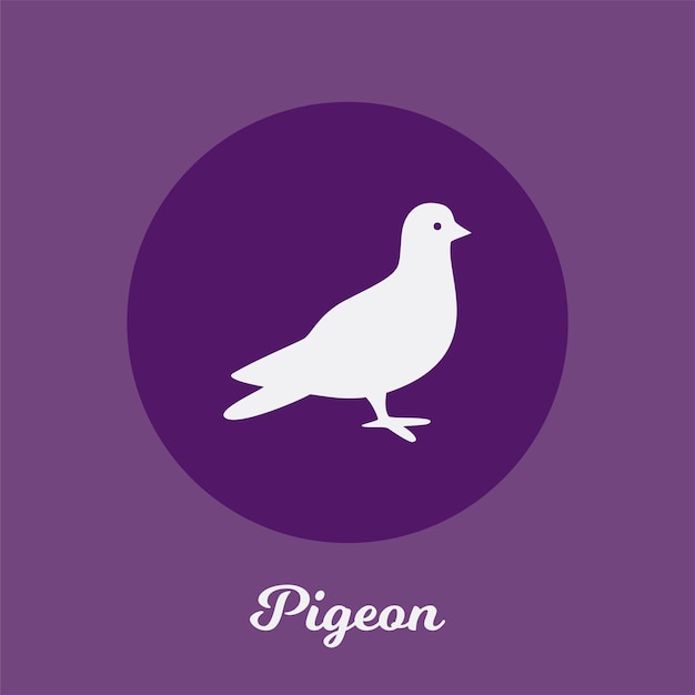Plik wektorowy płaska ikona gołębia, element symbolu logo