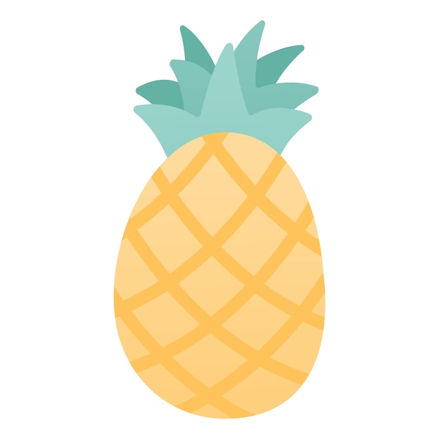 Plik wektorowy płaska ilustracja ananasa z tropikalnych owoców ananas