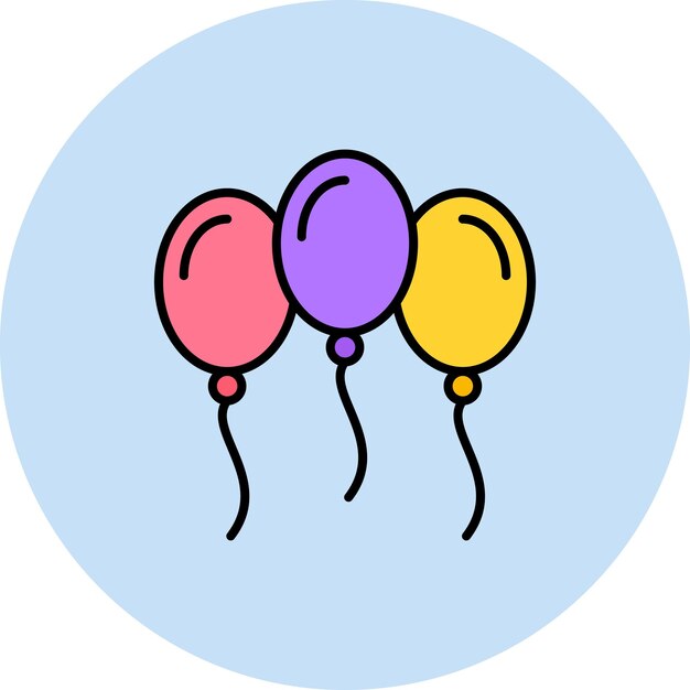 Płaska ilustracja balonów
