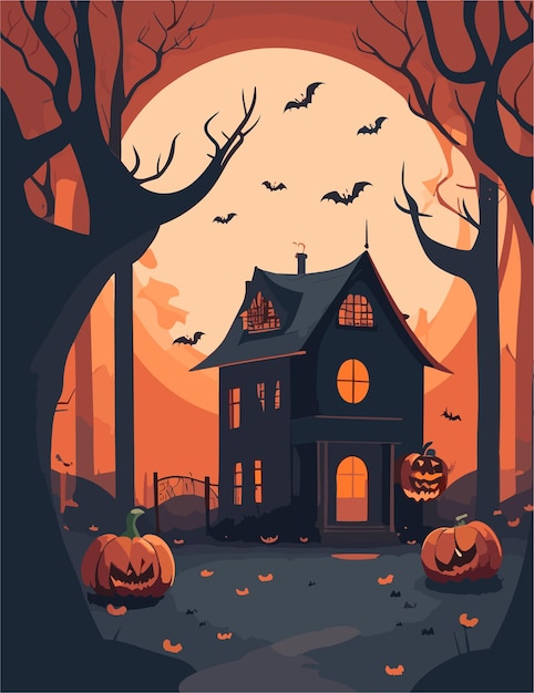 Płaska Ilustracja Czasu Halloween