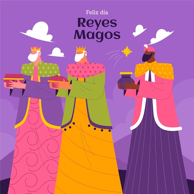 Plik wektorowy płaska ilustracja magów reyes