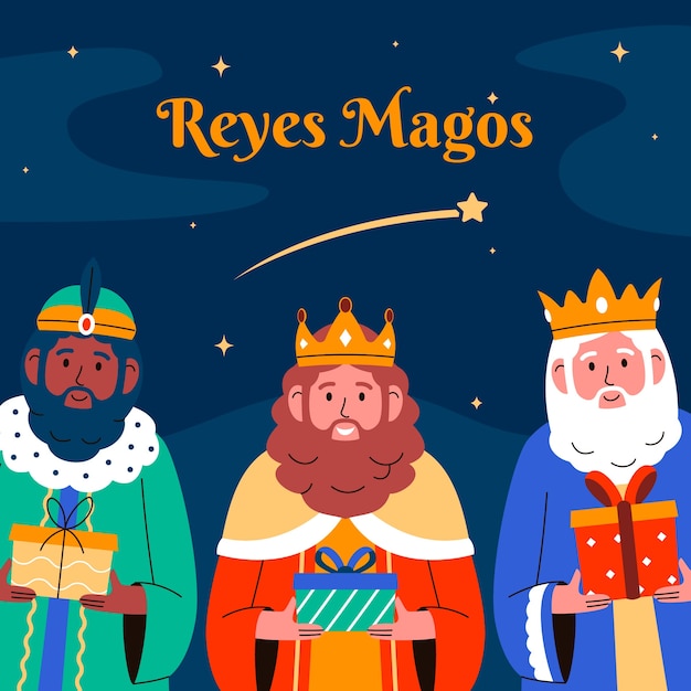 Plik wektorowy płaska ilustracja magów reyes