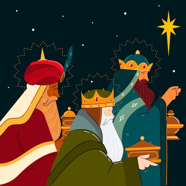 Plik wektorowy płaska ilustracja magów reyes