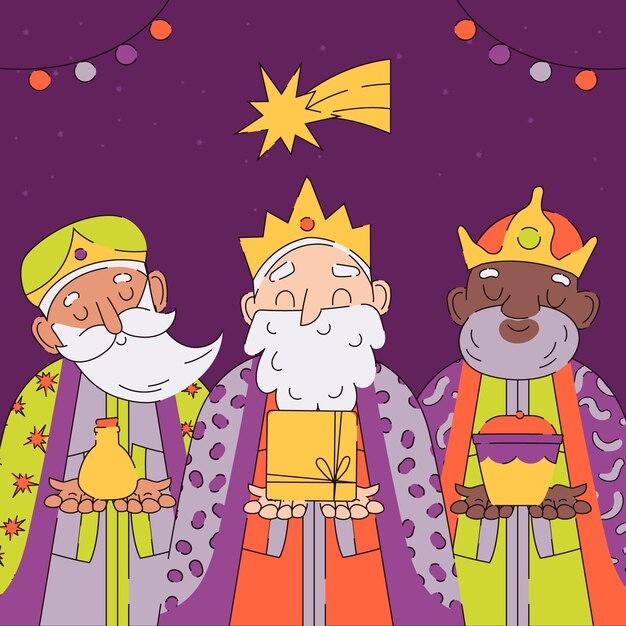 Plik wektorowy płaska ilustracja magów reyes