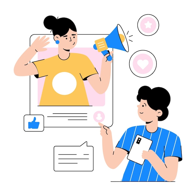 Płaska ilustracja marketingu