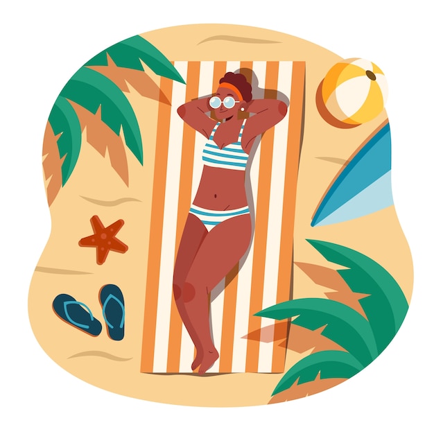 Płaska ilustracja na lato