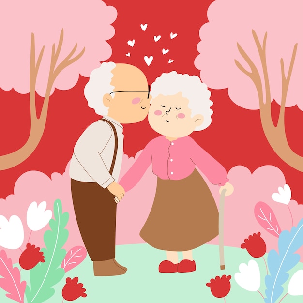 Płaska ilustracja na walentynki