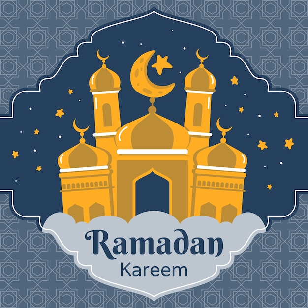 Płaska Ilustracja Ramadan