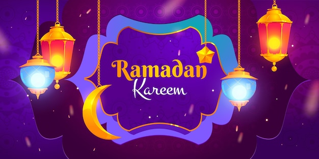 Płaska Ilustracja Ramadanu